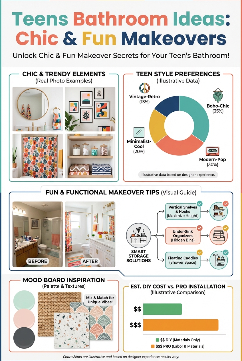 Teens Bathroom Ideas Chic Fun Makeovers - photo 3