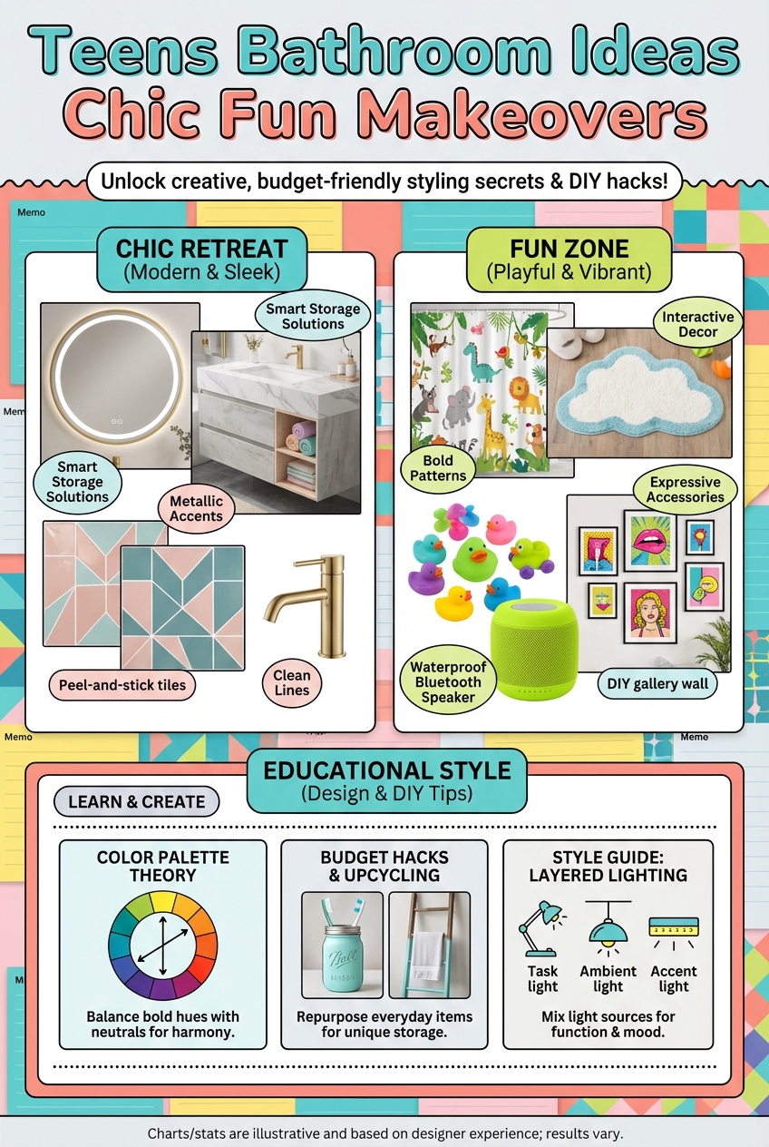 Teens Bathroom Ideas Chic Fun Makeovers - photo 4