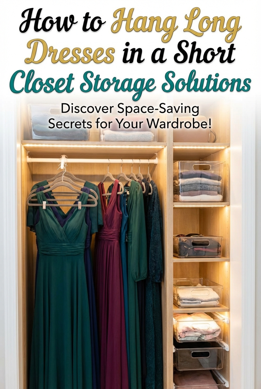 How to Hang Long Dresses in a Short Closet Storage Solutions - photo 2