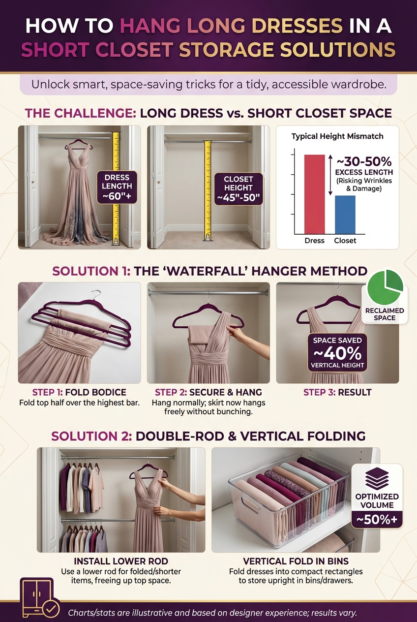 How to Hang Long Dresses in a Short Closet Storage Solutions - photo 3