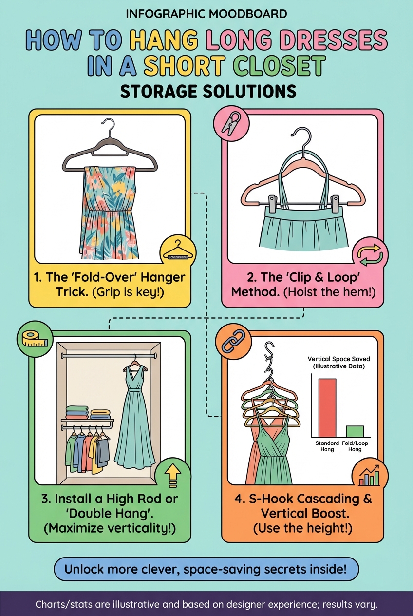 How to Hang Long Dresses in a Short Closet Storage Solutions - photo 4