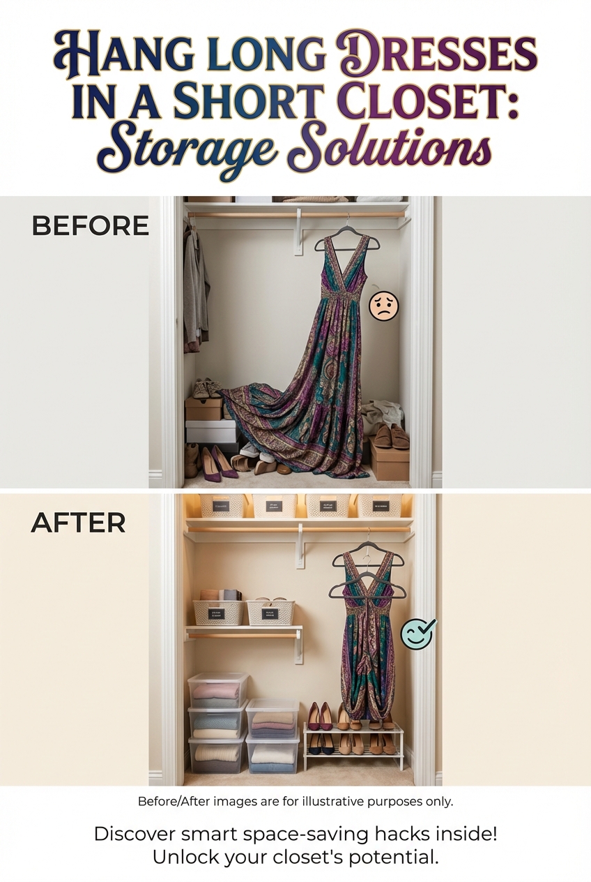 How to Hang Long Dresses in a Short Closet Storage Solutions - photo 5