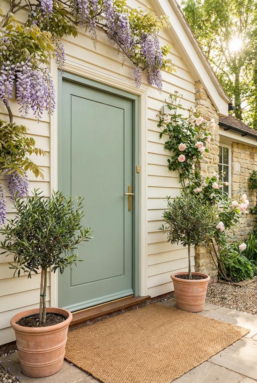 Sage Green House Front Door Color Ideas