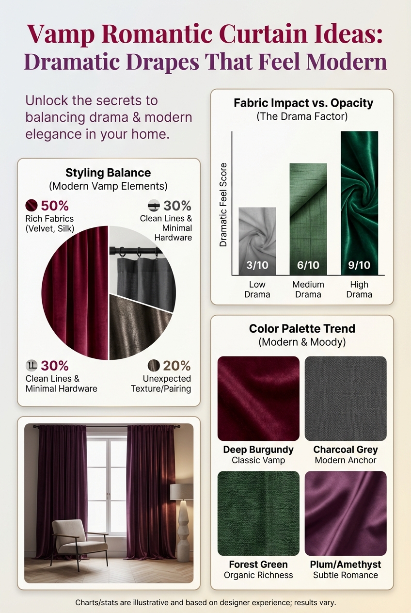 Vamp Romantic Curtain Ideas: dramatic drapes that feel modern - photo 3