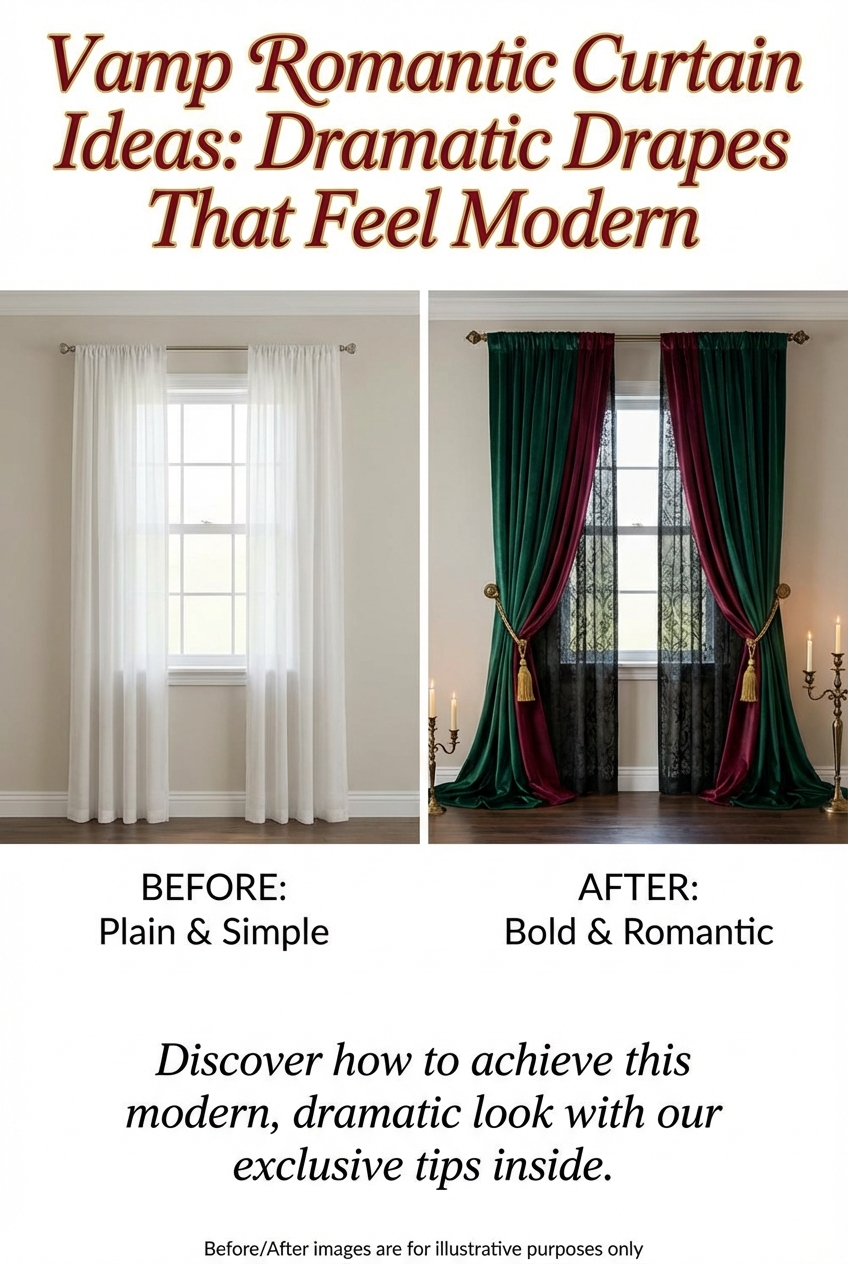 Vamp Romantic Curtain Ideas: dramatic drapes that feel modern - photo 5