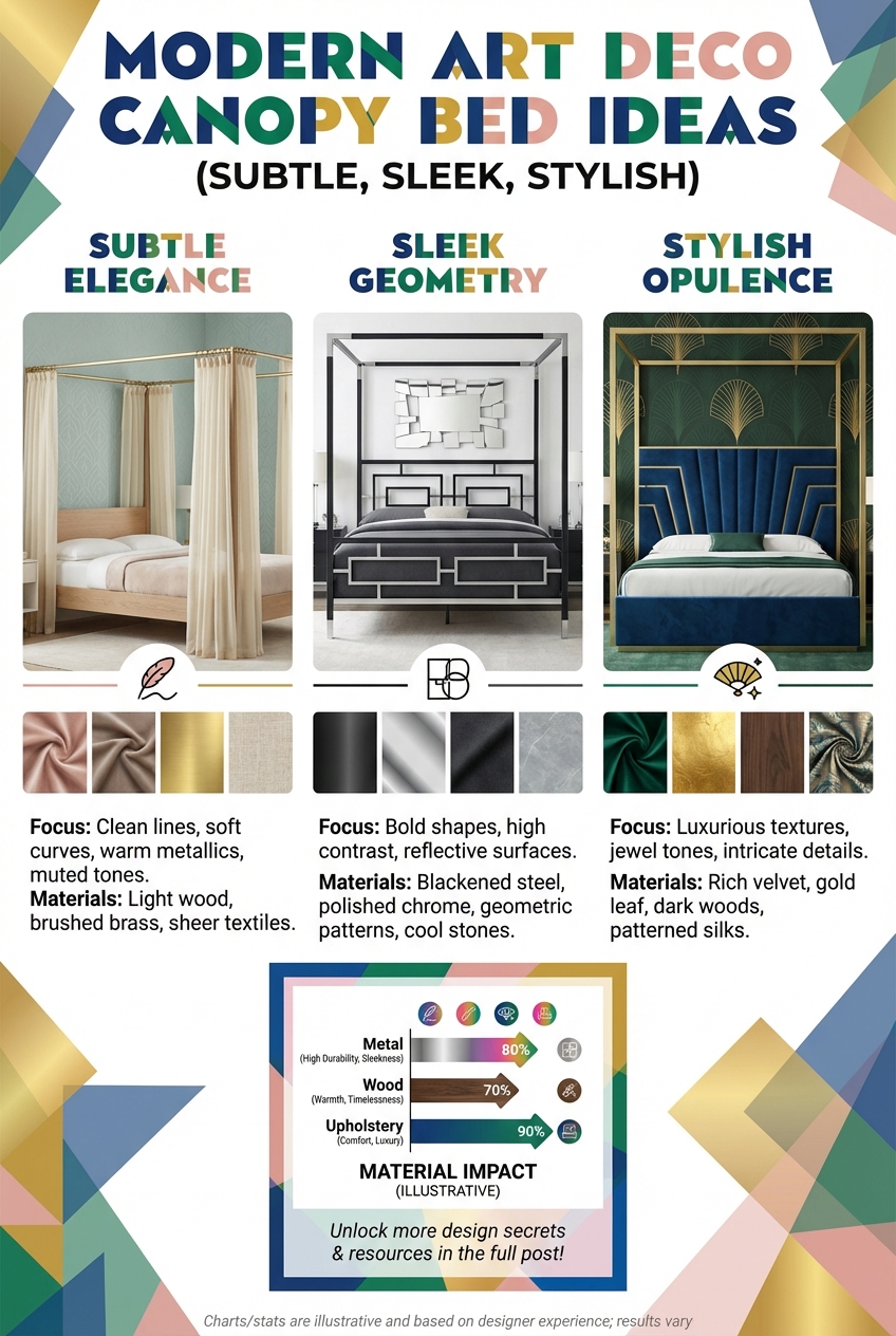 Modern Art Deco Canopy Bed Ideas (Subtle, Sleek, Stylish) - photo 4