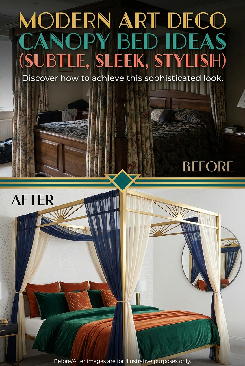 Modern Art Deco Canopy Bed Ideas (Subtle, Sleek, Stylish) - photo 5