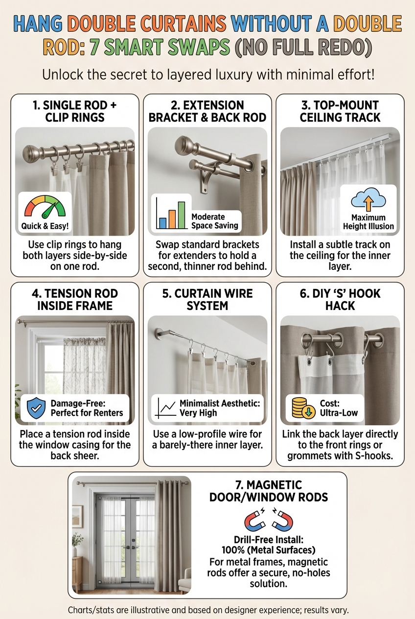 Hang Double Curtains Without a Double Rod: 7 Smart Swaps (no Full Redo) - photo 3