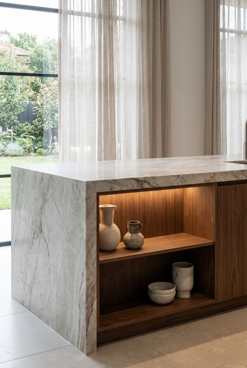 Support a Waterfall Countertop: 8 Simple Changes That Feel Expensive