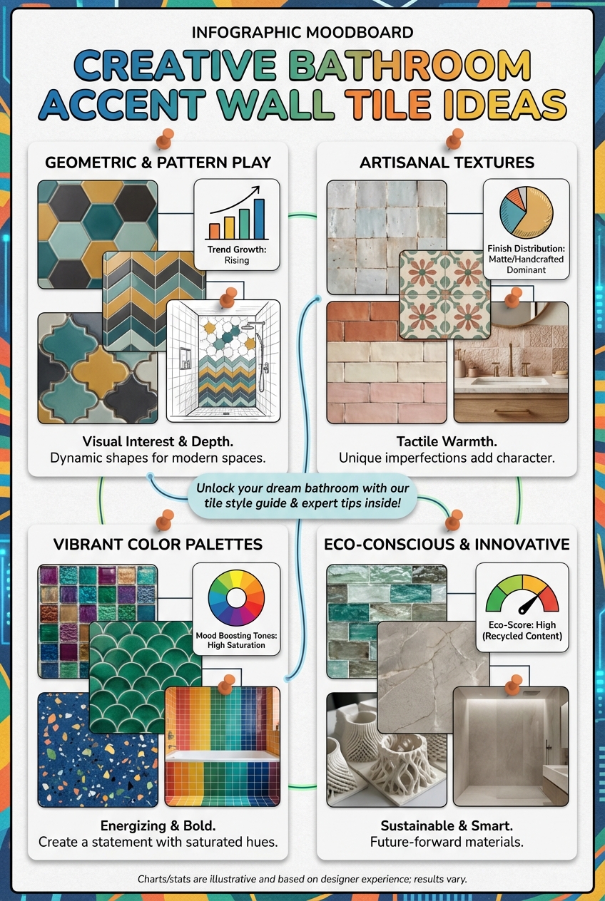 Creative Bathroom Accent Wall Tile Ideas - photo 4