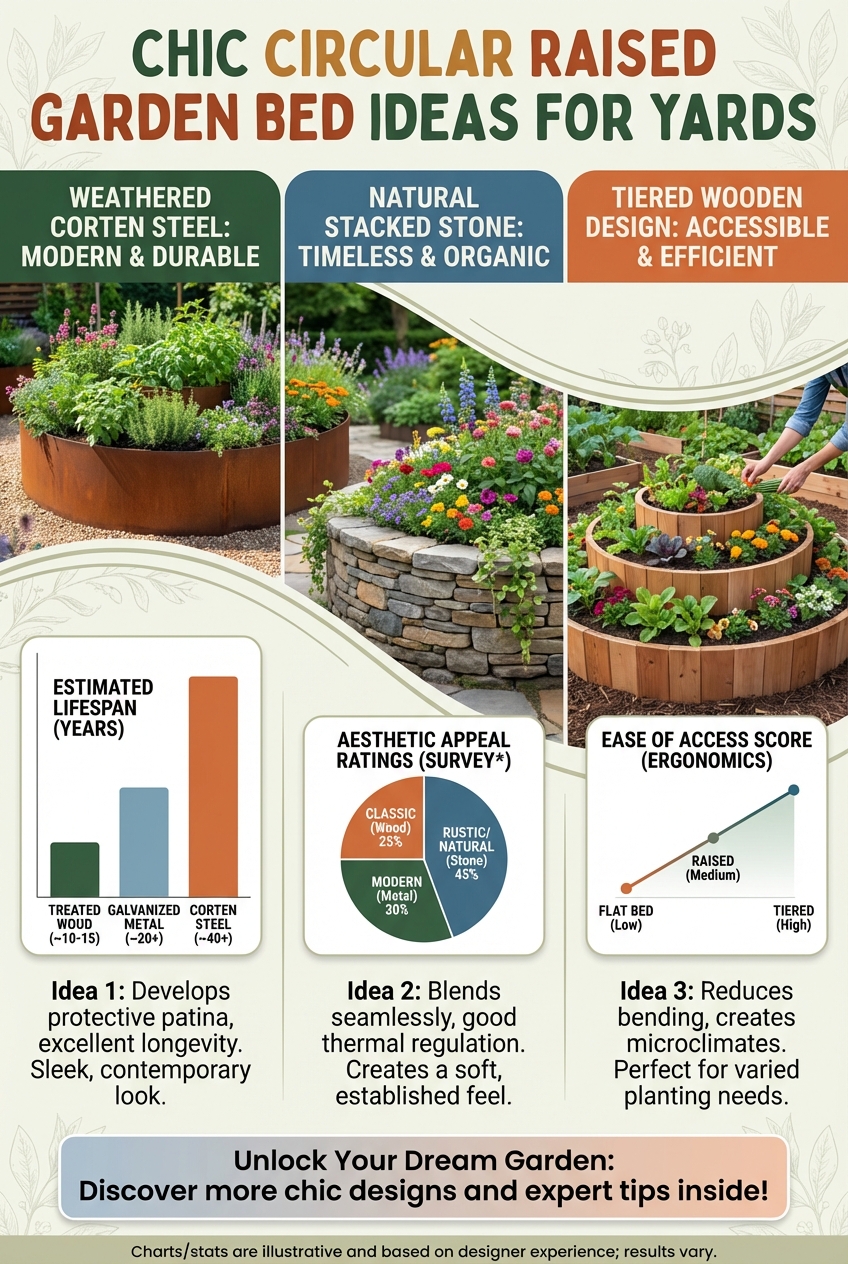 Chic Circular Raised Garden Bed Ideas for Yards - photo 3