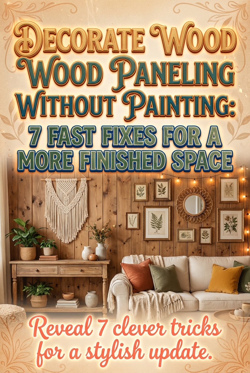Decorate Wood Paneling Without Painting: 7 Fast Fixes for a More Finished Space - photo 2