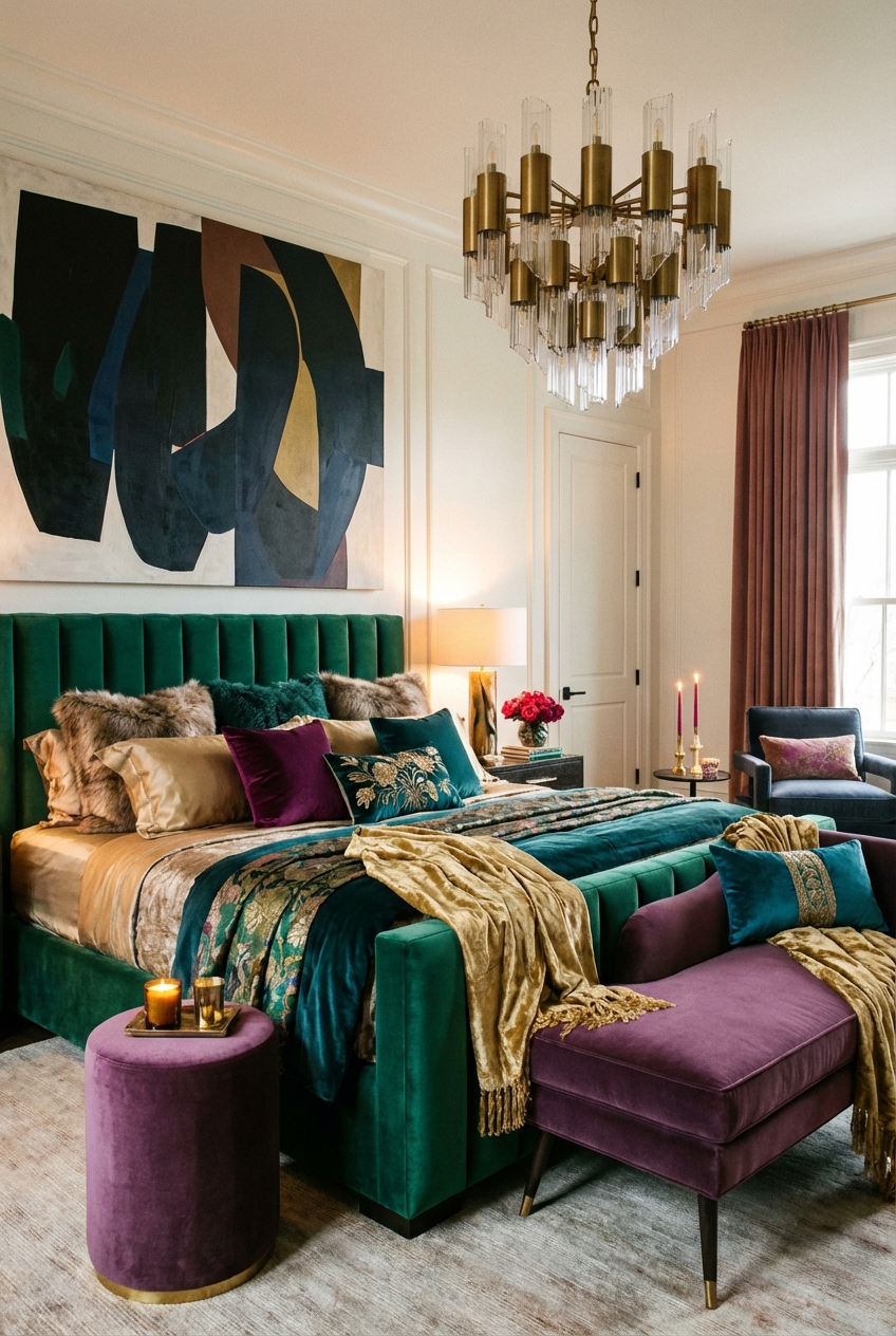 Glamoratti Bedroom Ideas: Decadent, Cozy, and Dramatic (But Not Dark)