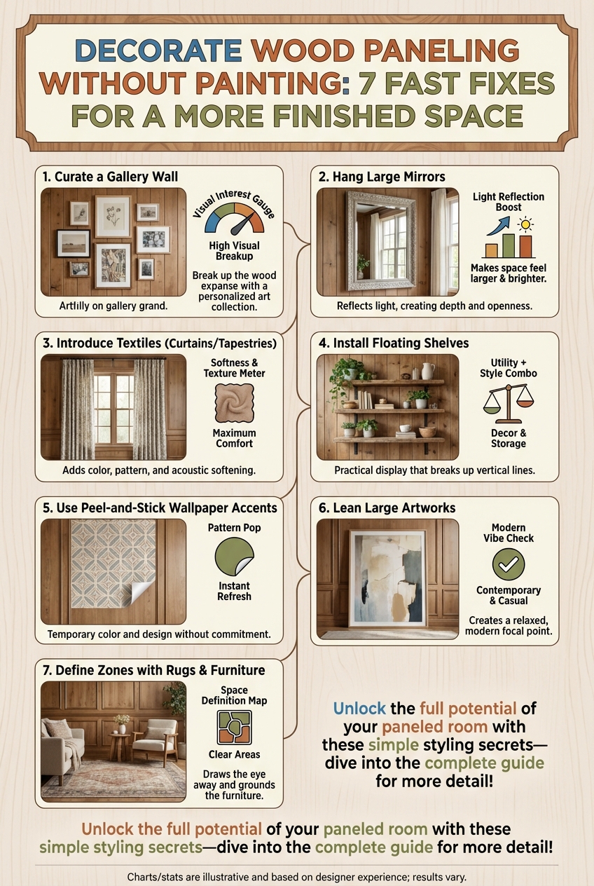 Decorate Wood Paneling Without Painting: 7 Fast Fixes for a More Finished Space - photo 3