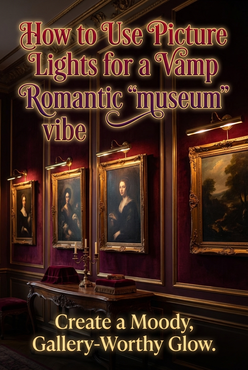 How to Use Picture Lights for a Vamp Romantic “museum” vibe - photo 2