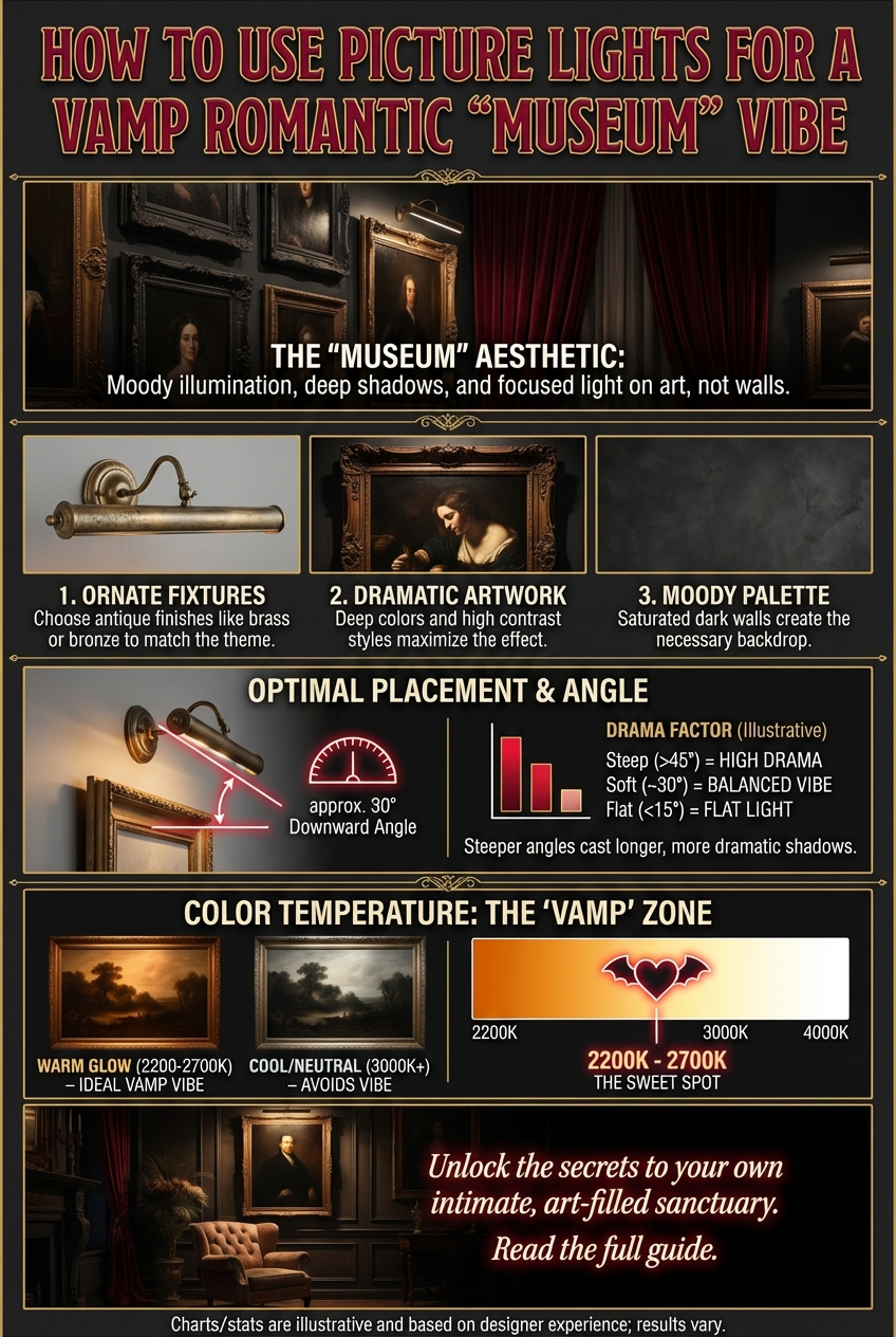 How to Use Picture Lights for a Vamp Romantic “museum” vibe - photo 3
