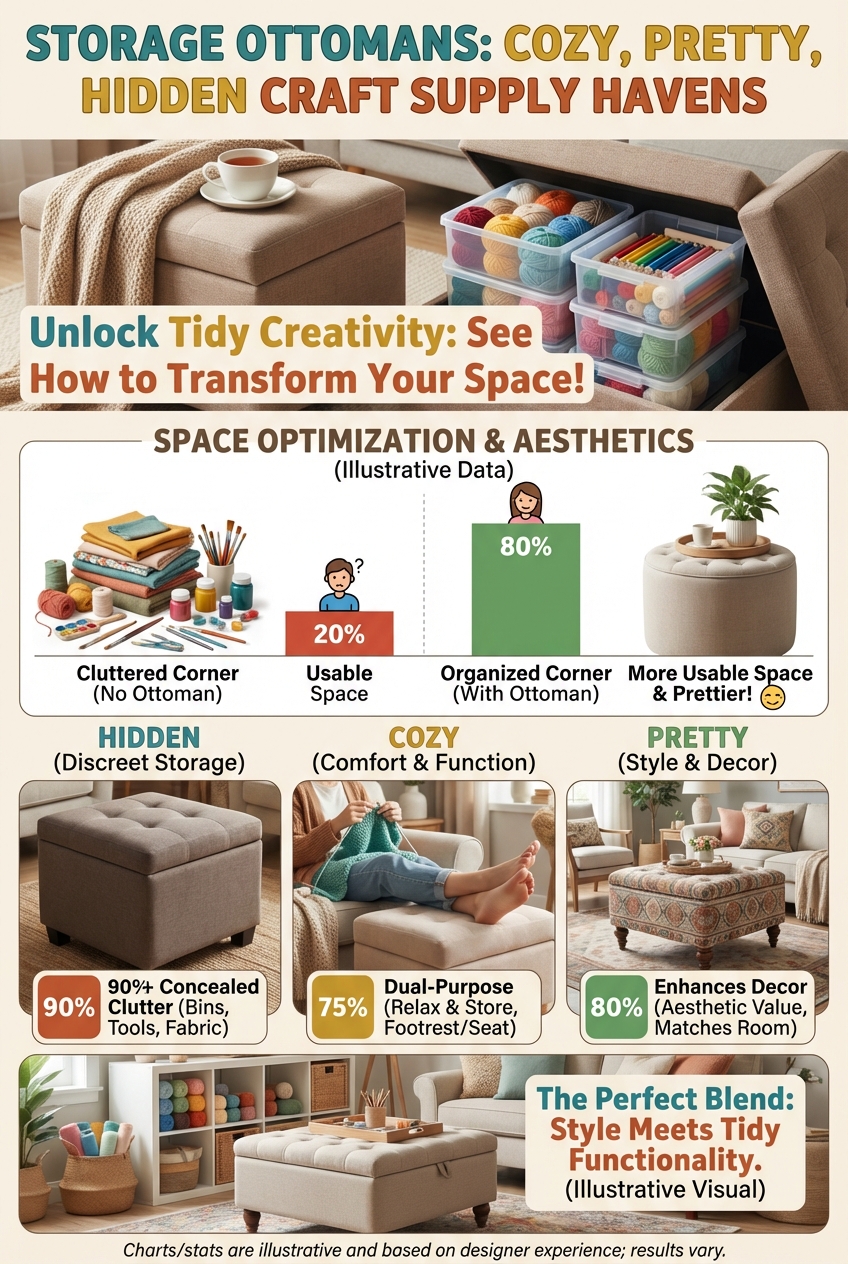 Storage Ottomans for Craft Supplies (Hidden, Cozy, Pretty) - photo 3