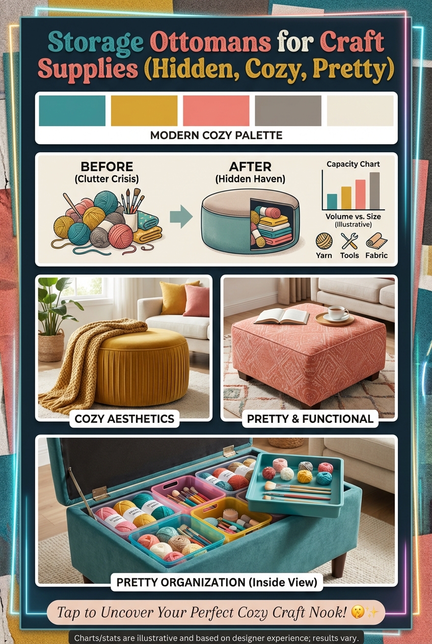 Storage Ottomans for Craft Supplies (Hidden, Cozy, Pretty) - photo 4