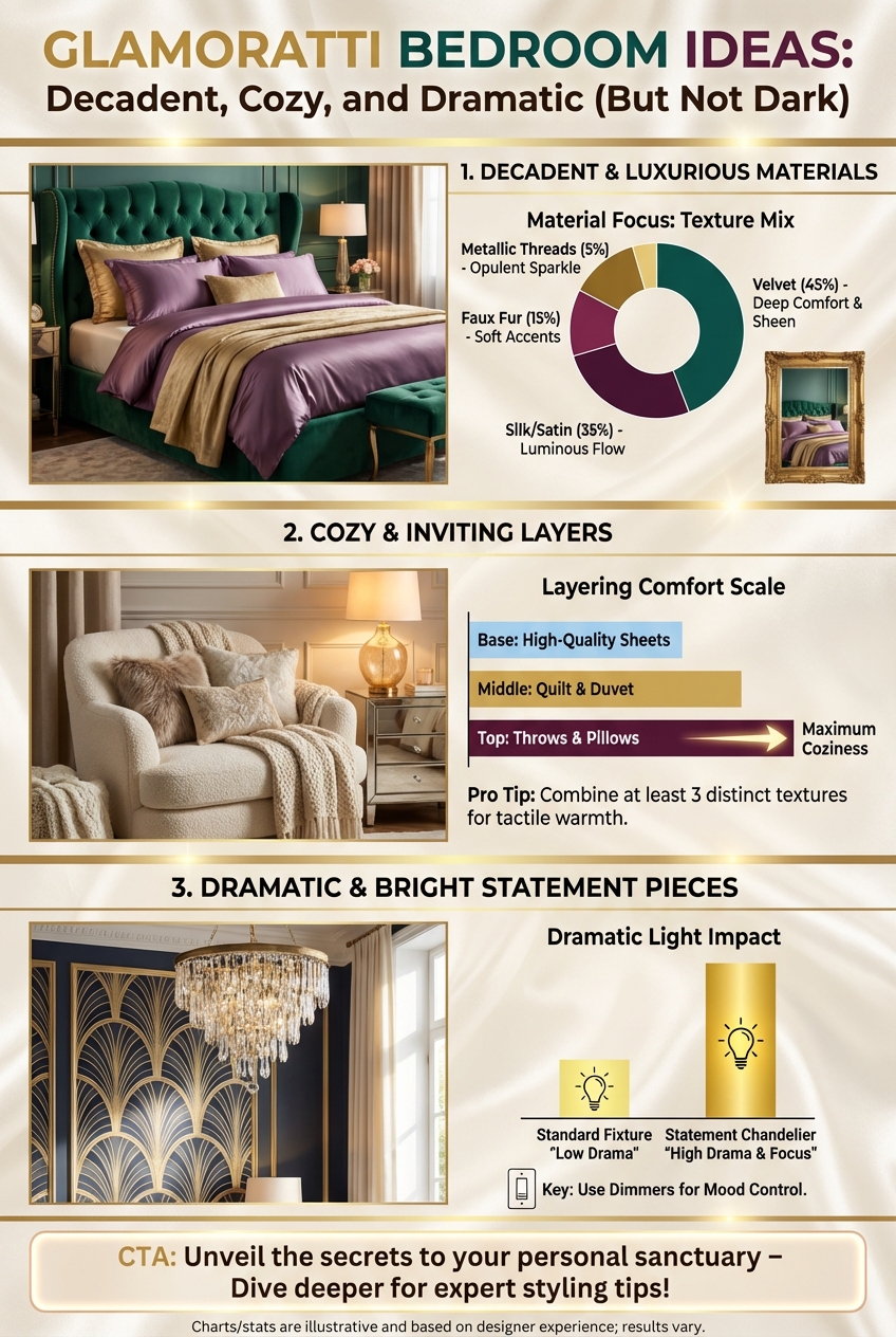 Glamoratti Bedroom Ideas: Decadent, Cozy, and Dramatic (But Not Dark) - photo 3