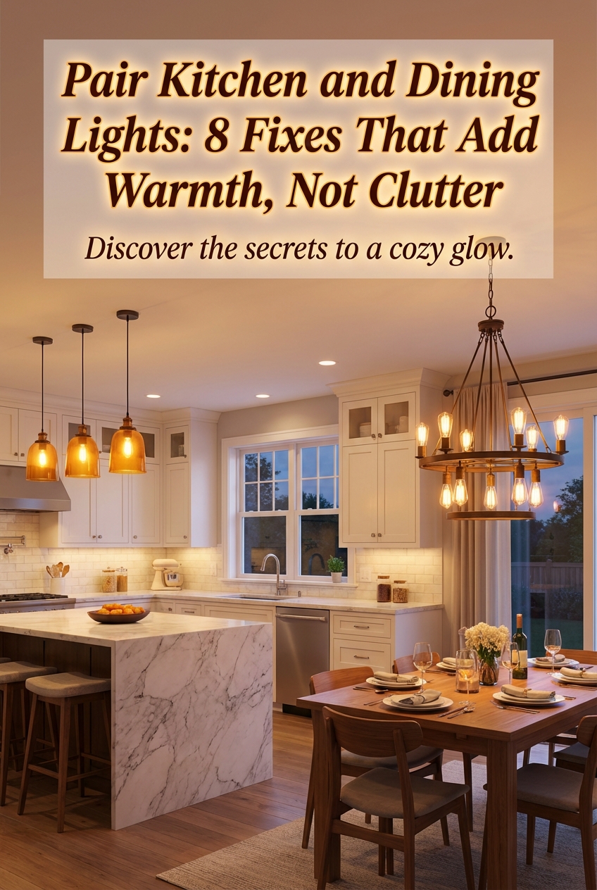 Pair Kitchen and Dining Lights: 8 Fixes That Add Warmth, Not Clutter - photo 2