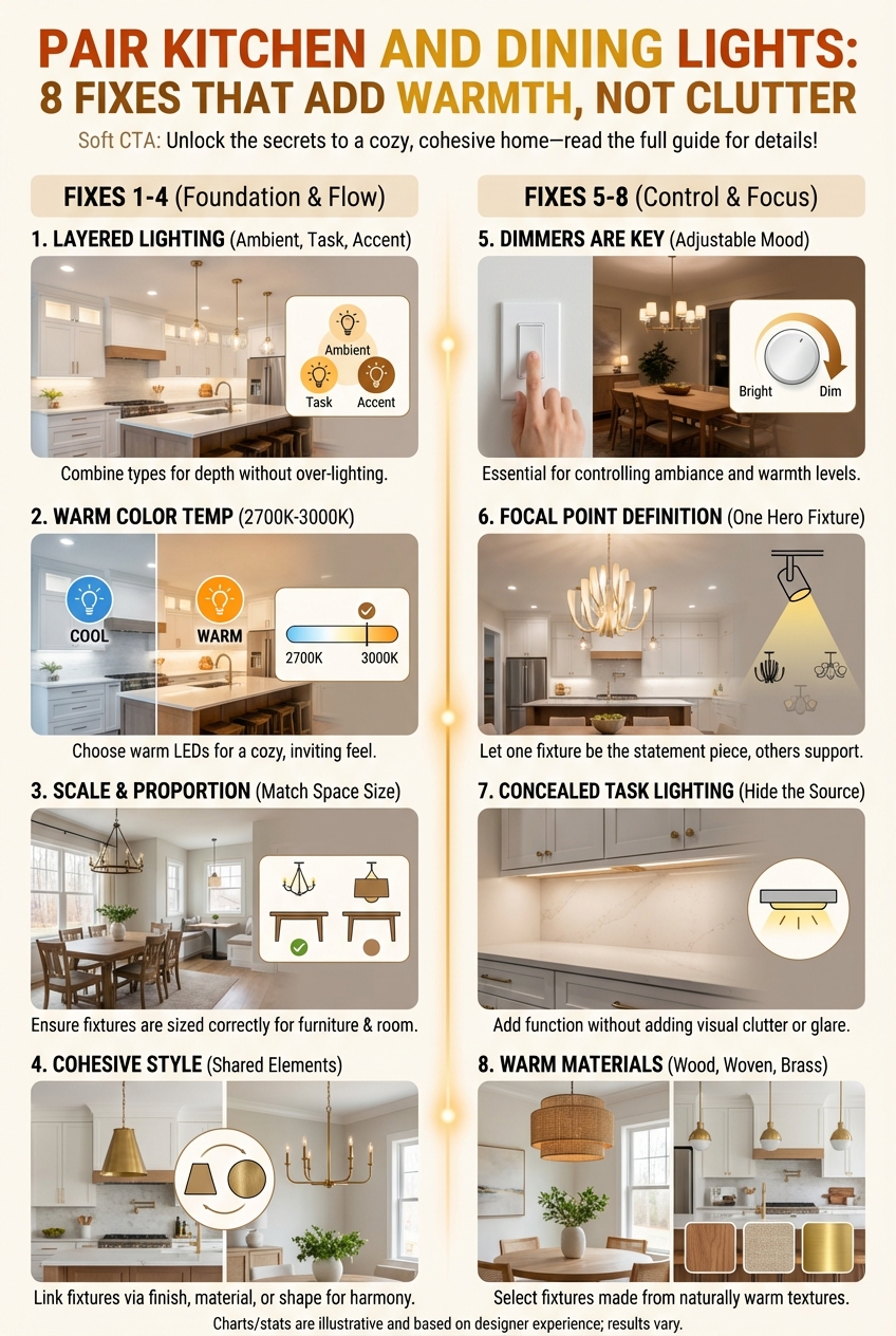 Pair Kitchen and Dining Lights: 8 Fixes That Add Warmth, Not Clutter - photo 3