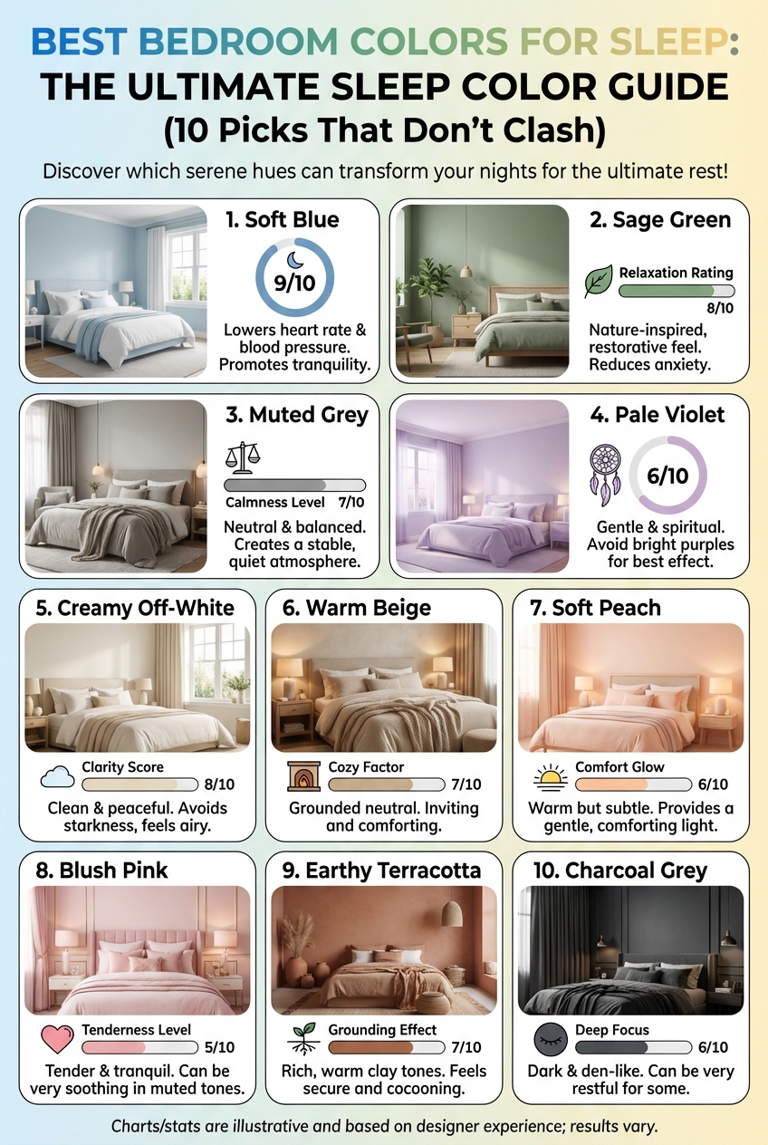 Best Bedroom Colors for Sleep the Ultimate Sleep Color Guide: 10 Picks That Dont Clash - photo 3