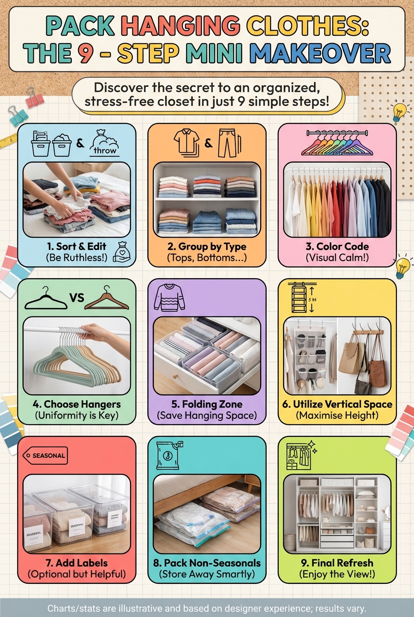 Pack Hanging Clothes: the 9 – Step Mini Makeover - photo 4