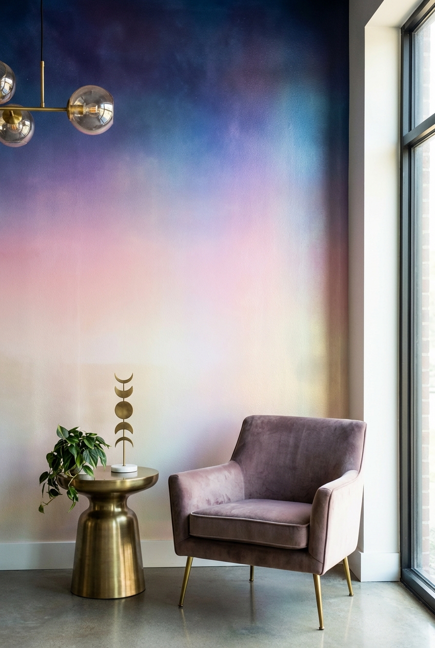 DIY Gradient Accent Wall Ideas (Soft, Celestial, Elegant)