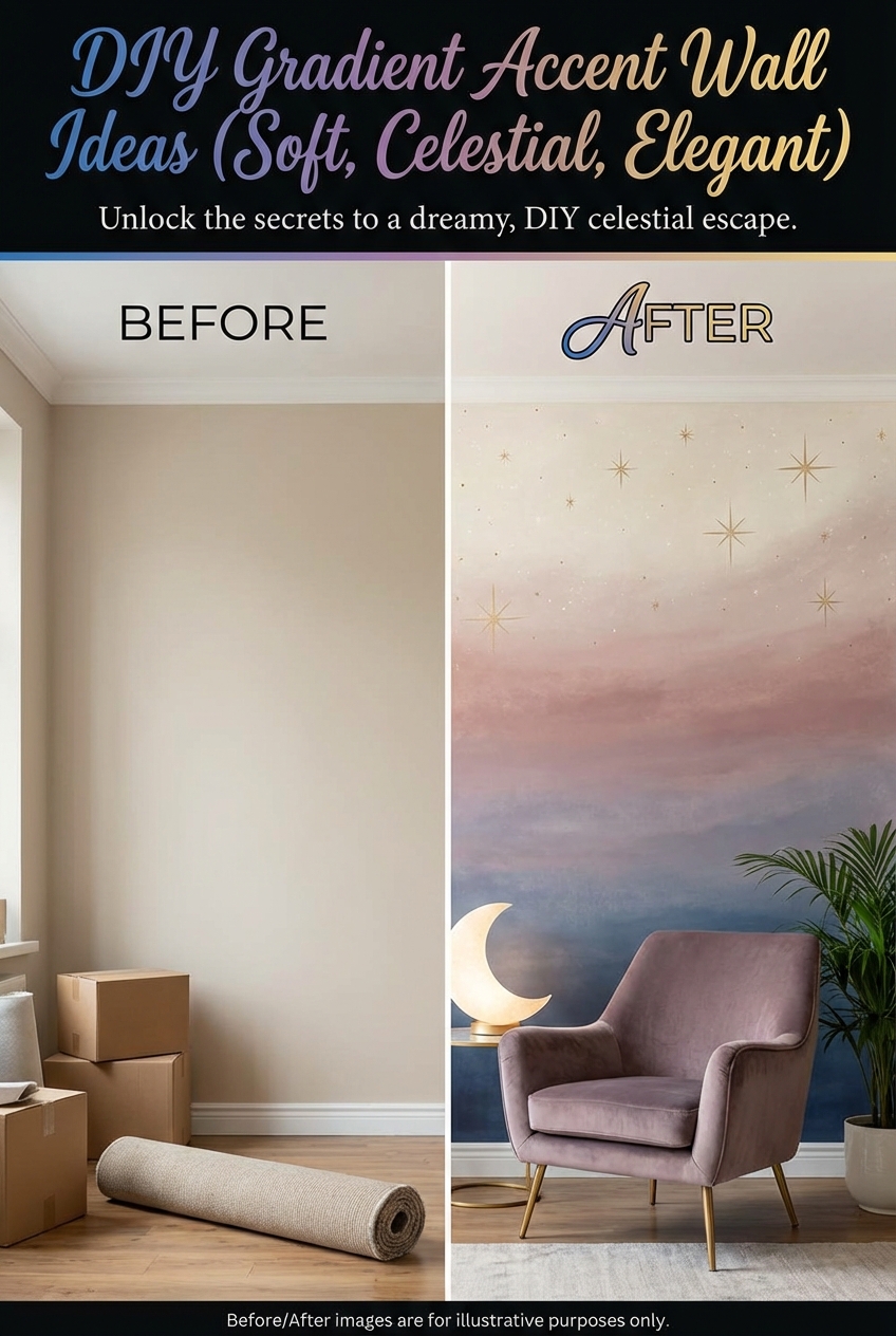 DIY Gradient Accent Wall Ideas (Soft, Celestial, Elegant) - photo 5
