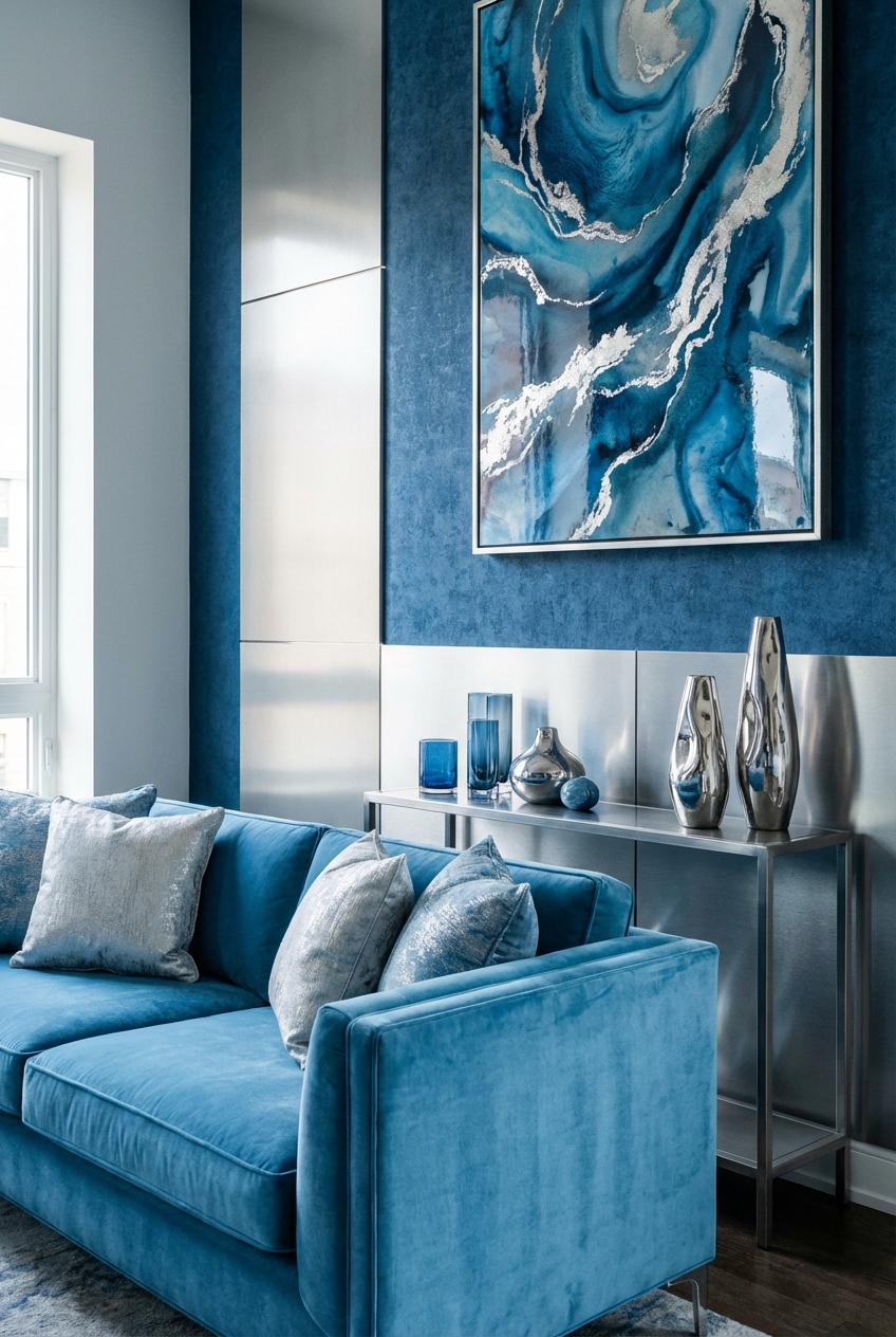 Cool Blue + Silver: A Clean, Polished, Modern Look