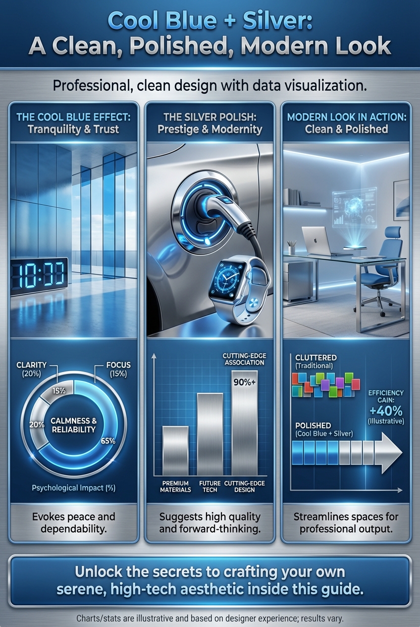 Cool Blue + Silver: A Clean, Polished, Modern Look - photo 3