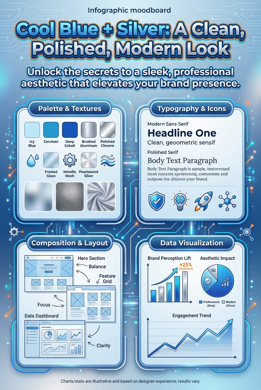 Cool Blue + Silver: A Clean, Polished, Modern Look - photo 4