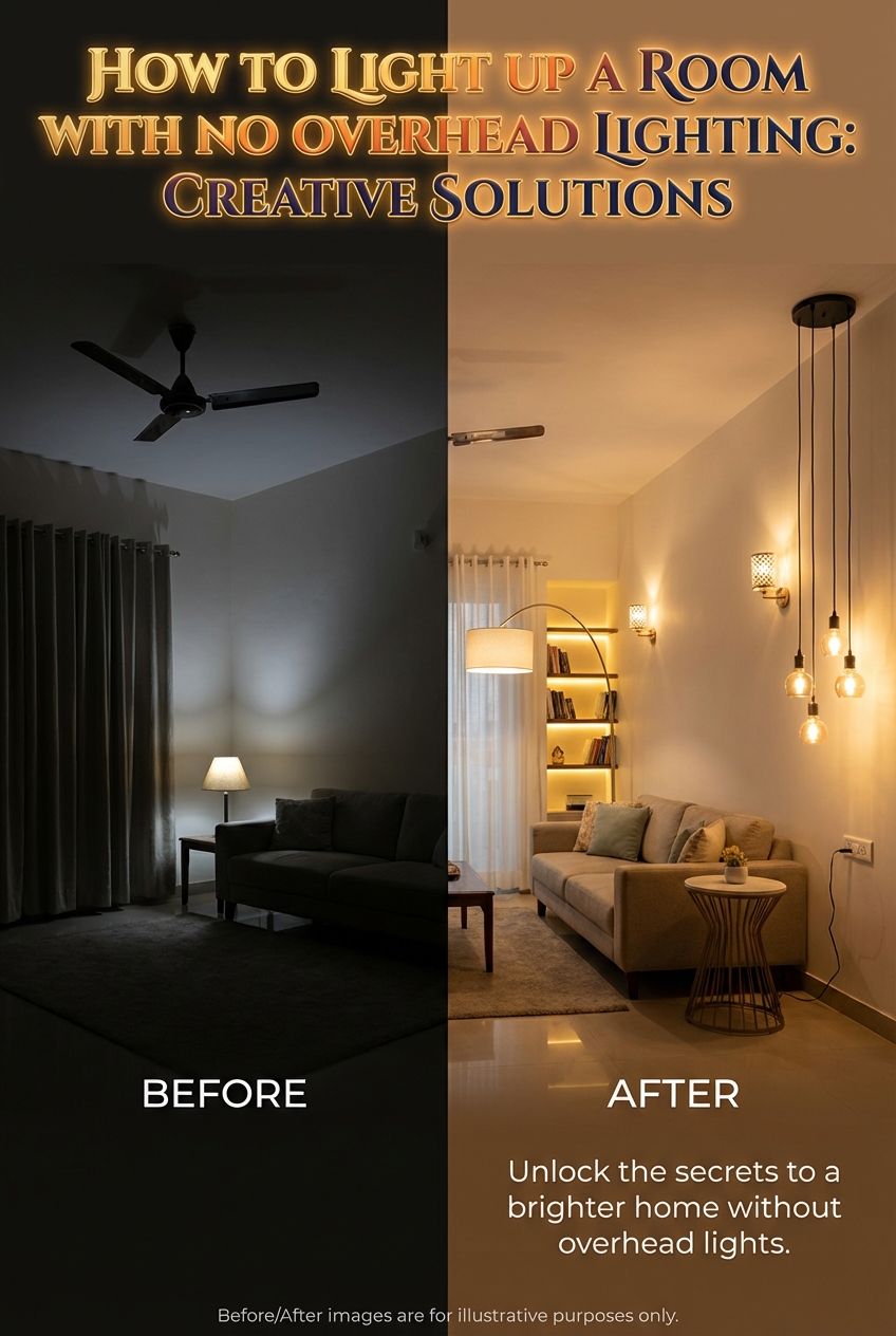 How to Light up a Room with No Overhead Lighting Creative Solutions - photo 5
