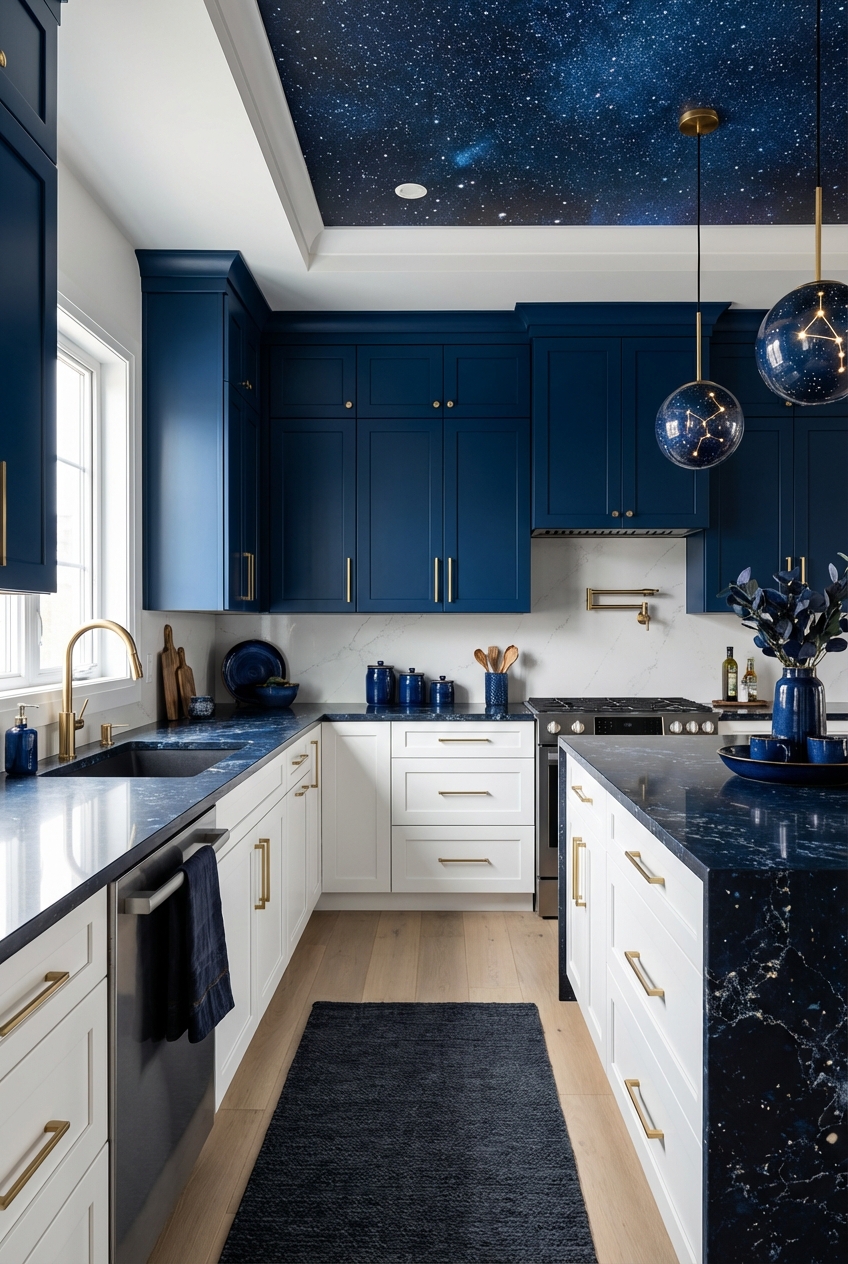 How to Add “Night Sky” Vibes to a White Kitchen