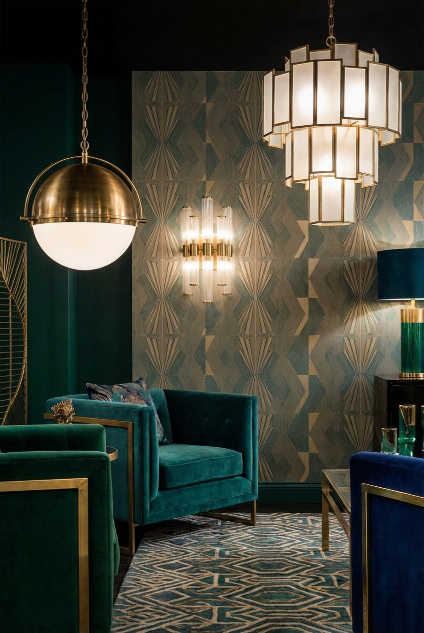 Modern Art Deco Lighting Fixtures: Globe, Tube, and Tiered Shapes