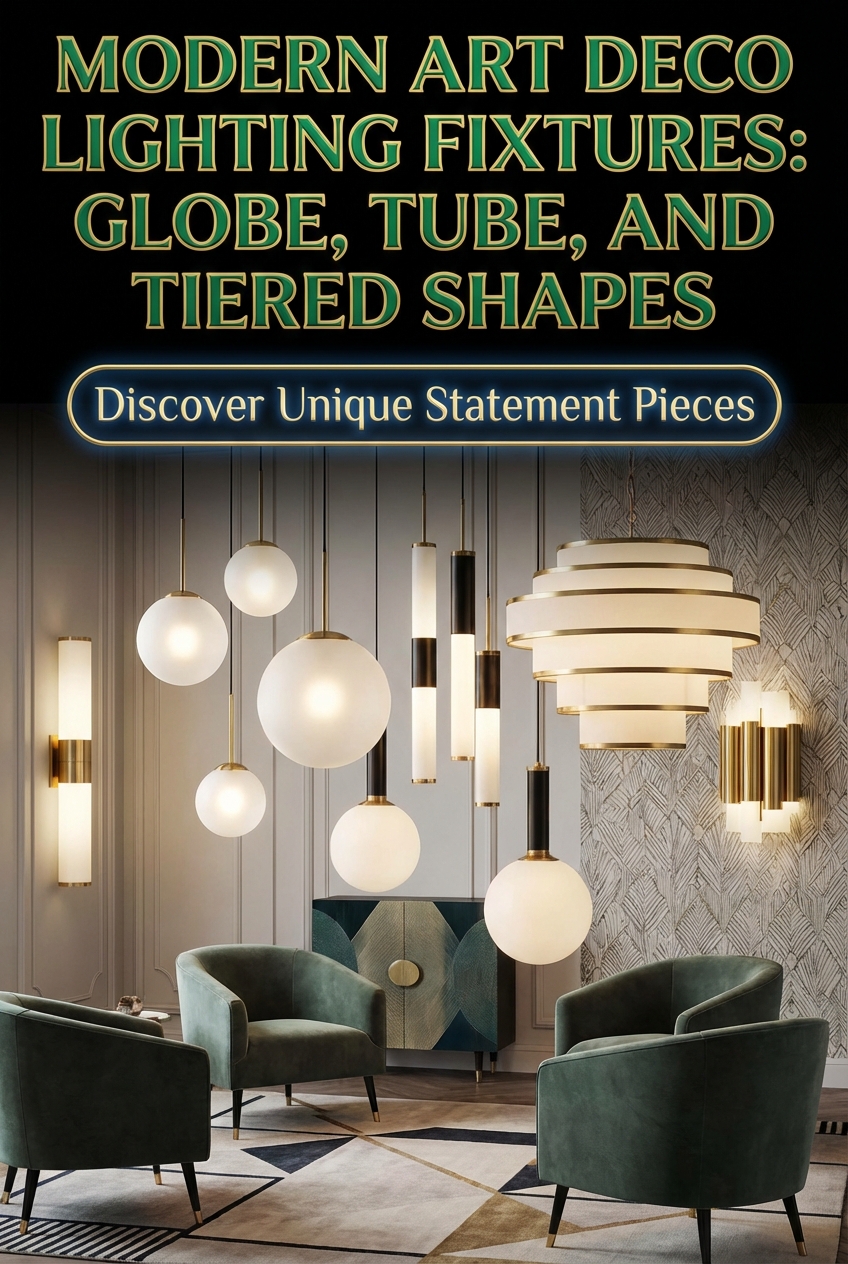 Modern Art Deco Lighting Fixtures: Globe, Tube, and Tiered Shapes - photo 2
