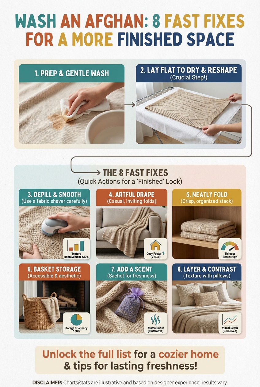 Wash an Afghan: 8 Fast Fixes for a More Finished Space - photo 3