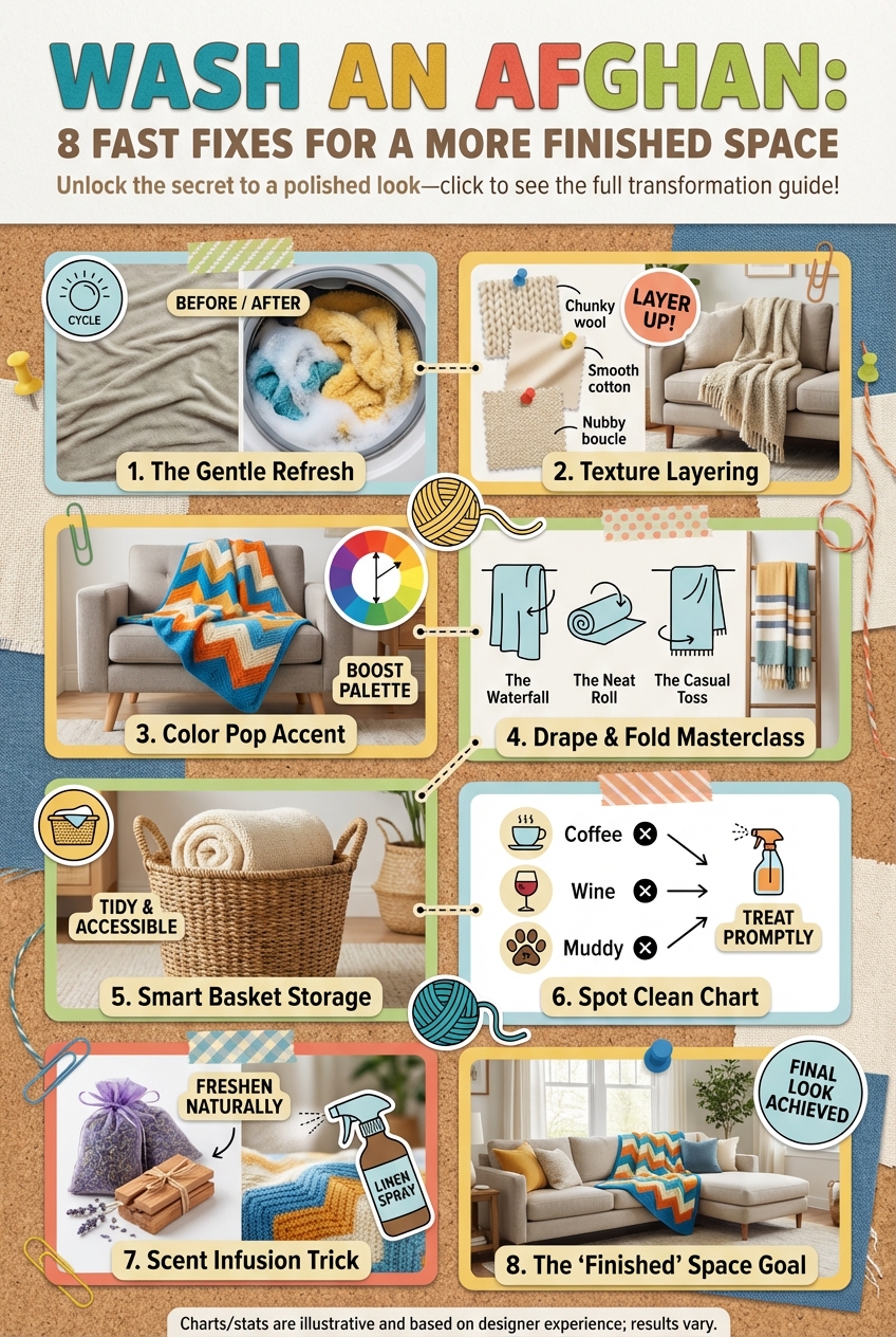 Wash an Afghan: 8 Fast Fixes for a More Finished Space - photo 4