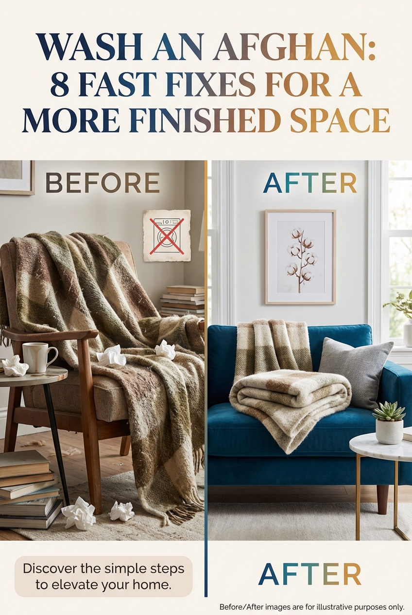 Wash an Afghan: 8 Fast Fixes for a More Finished Space - photo 5