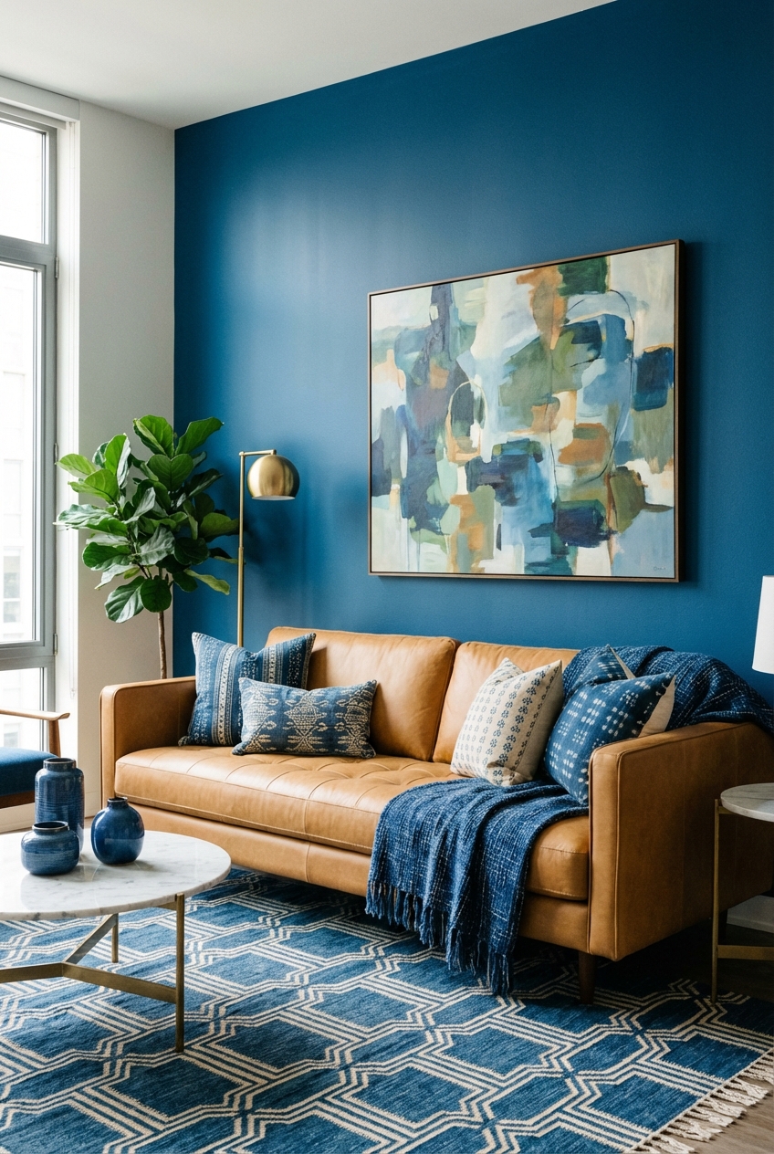 Best Sofa Colors for Cool Blue Decor (So the Room Feels Balanced)
