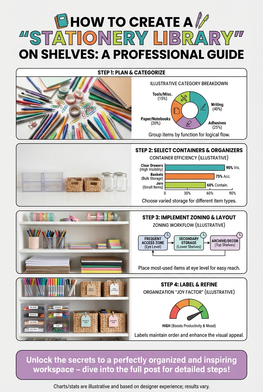 How to Create a “Stationery Library” on Shelves - photo 3