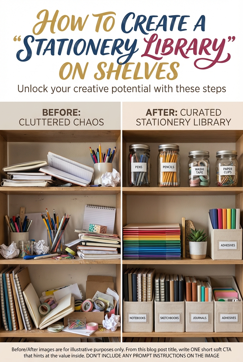 How to Create a “Stationery Library” on Shelves - photo 5