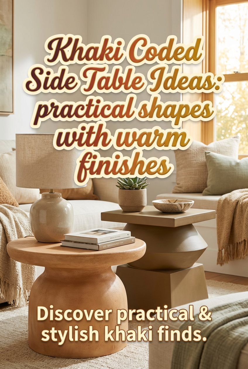 Khaki Coded Side Table Ideas: practical shapes with warm finishes - photo 2