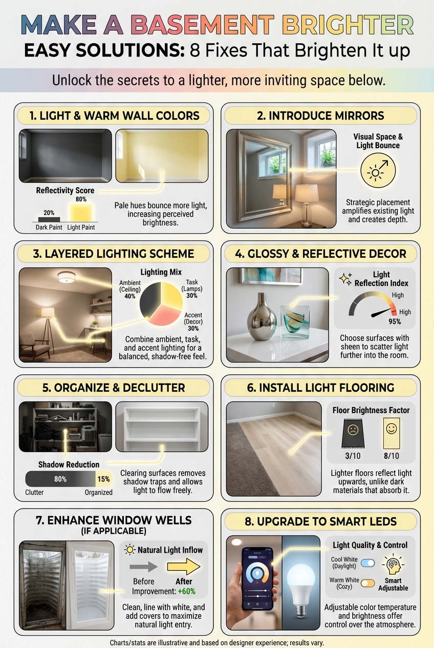 Make a Basement Brighter Easy Solutions: 8 Fixes That Brighten It up - photo 3