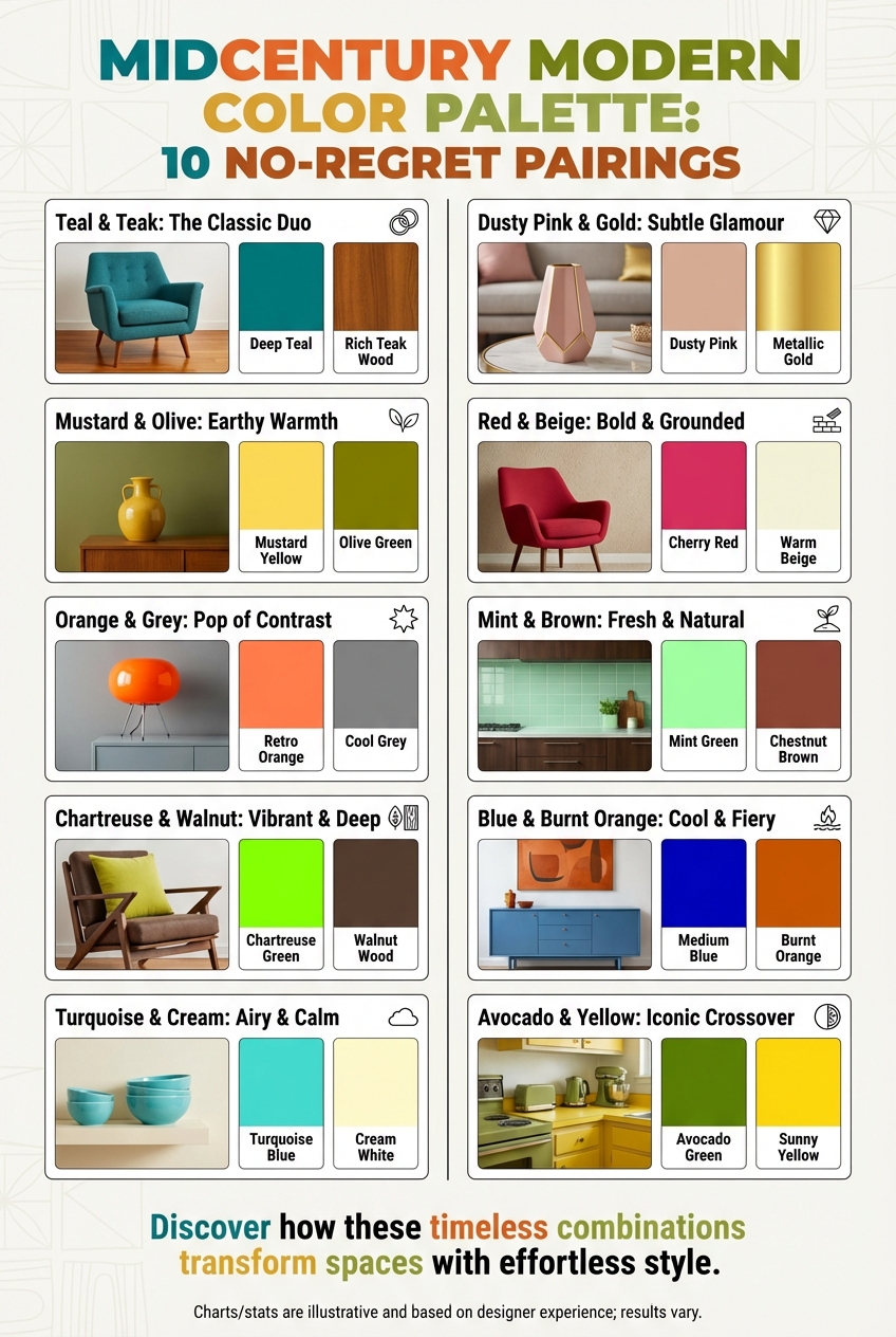 Midcentury Modern Color Palette: 10 No – Regret Pairings - photo 3