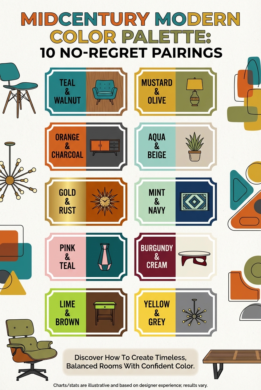 Midcentury Modern Color Palette: 10 No – Regret Pairings - photo 4