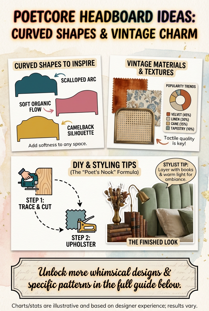 Poetcore Headboard Ideas: Curved Shapes and Vintage Charm - photo 4