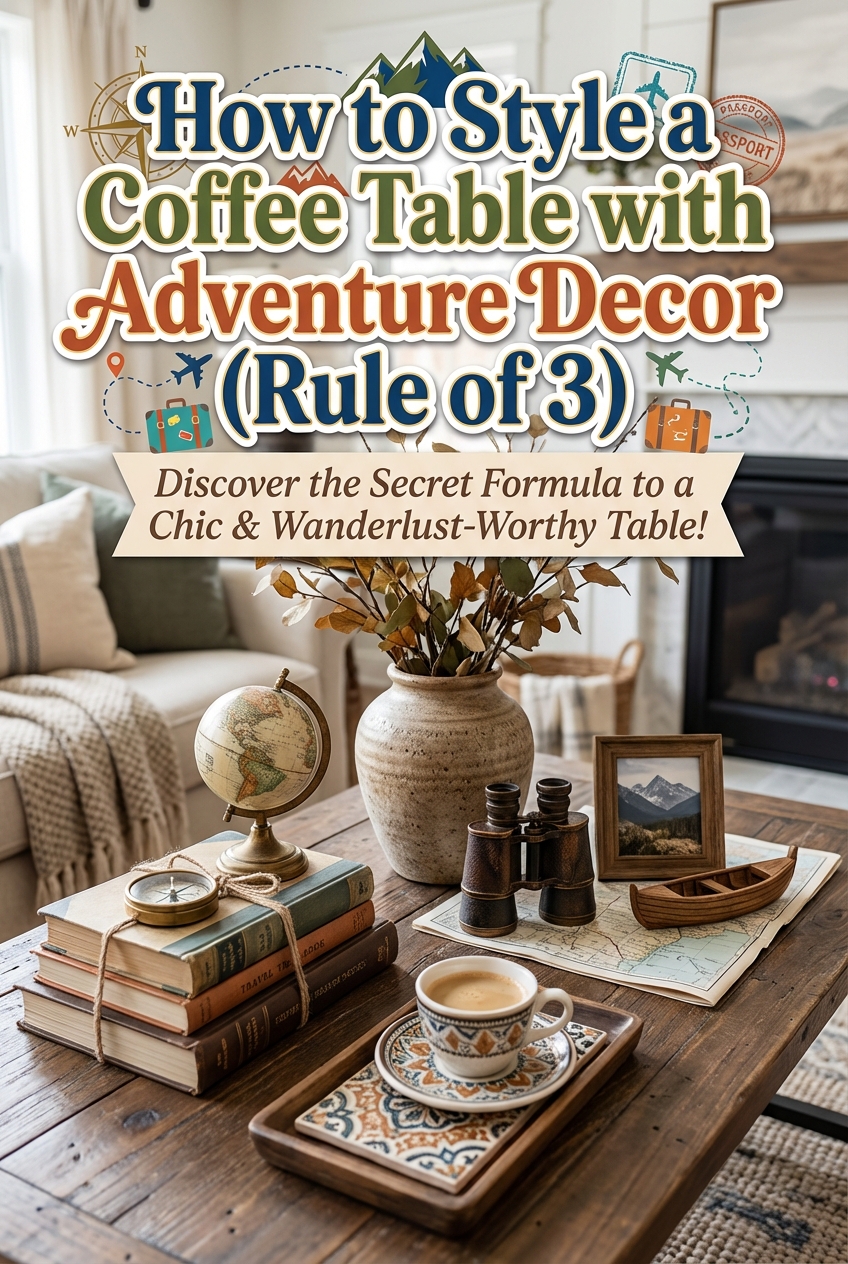How to Style a Coffee Table with Adventure Decor (Rule of 3) - photo 2
