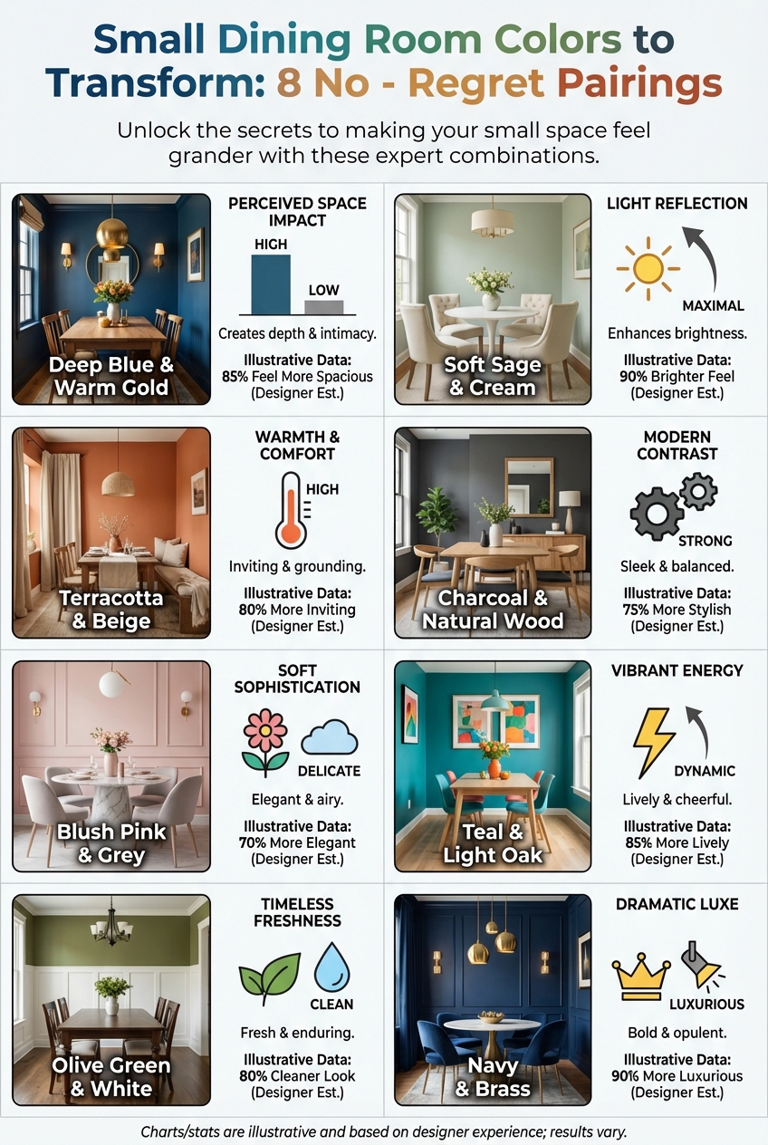 Small Dining Room Colors to Transform: 8 No – Regret Pairings - photo 3