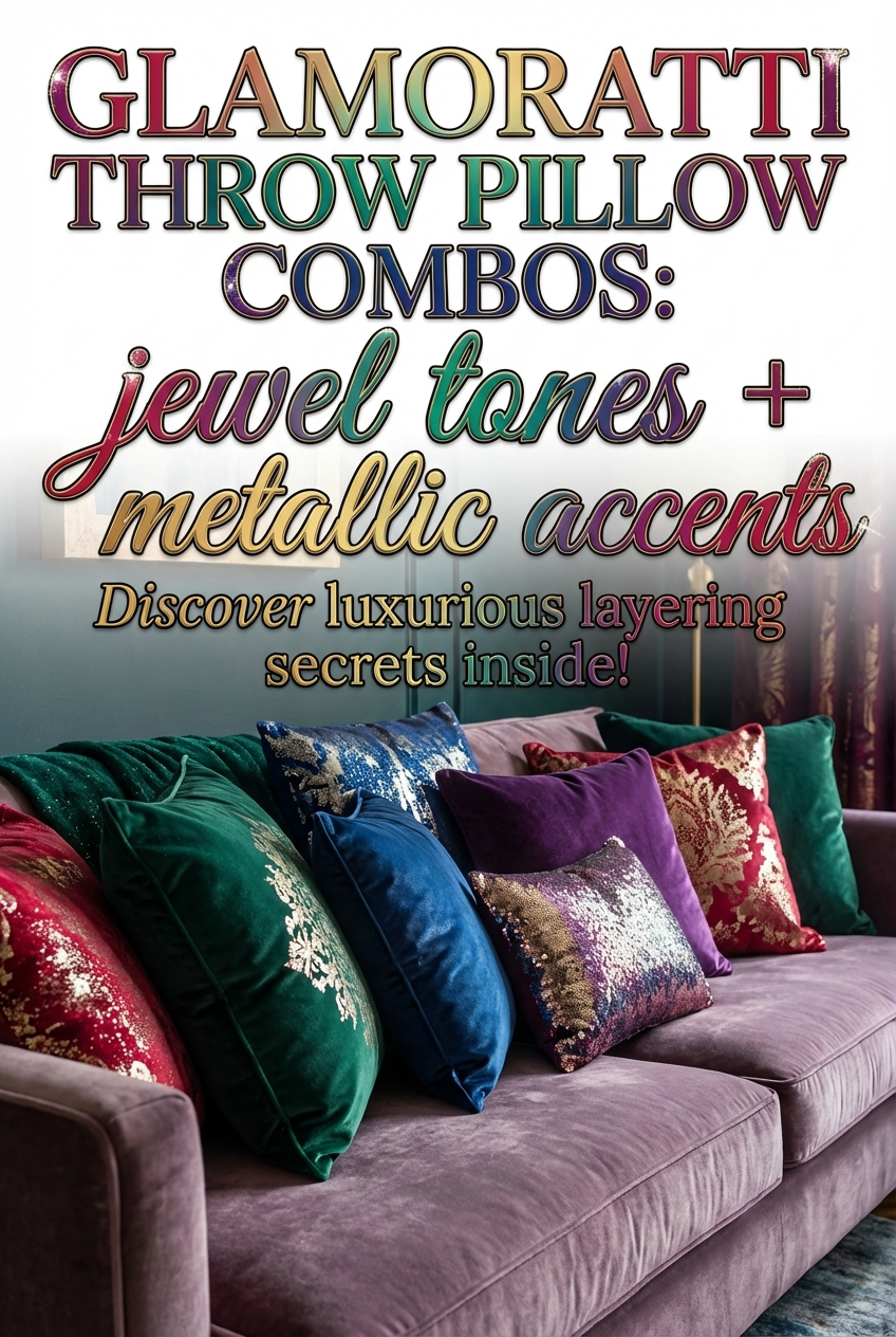 Glamoratti Throw Pillow Combos: jewel tones + metallic accents - photo 2